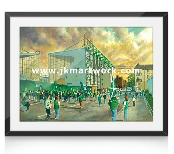 easter road going to the match a3 size print