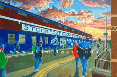EDGELEY PARK  going to the match  print