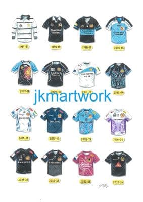 exeter chiefs shirts a3 size print
