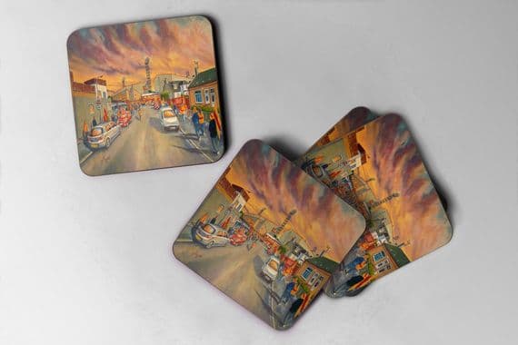 fir park going to the match Coaster set of four