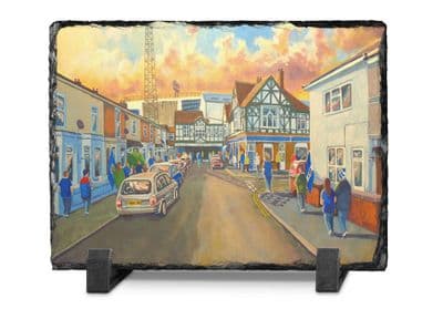 fratton park going to the match slate print