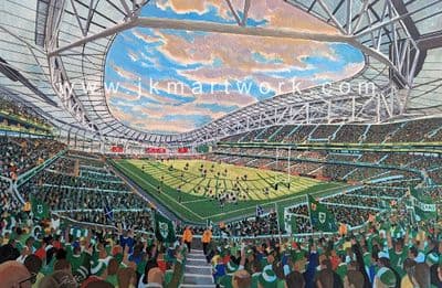 Hand Painted original of AVIVA STADIUM