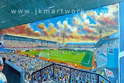 Hand Painted original of BASEBALL GROUND