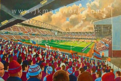 Hand Painted original of boleyn ground on matchday
