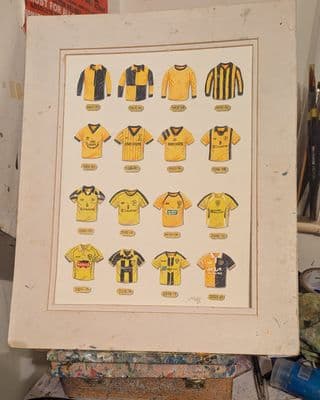 Hand Painted original of Burton albionshirts