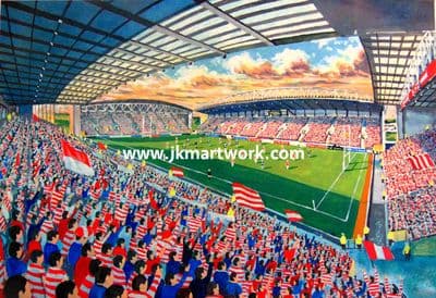 Hand Painted original of dw stadium