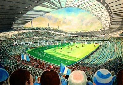 Hand Painted original of ETIHAD STADIUM