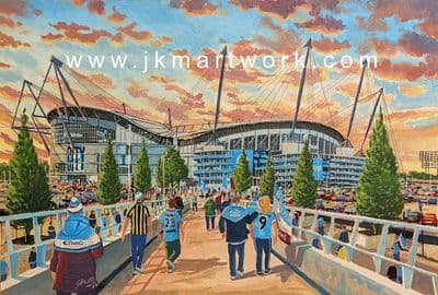 Hand Painted original of ETIHAD STADIUM GTM