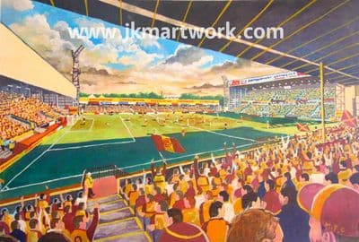 Hand Painted original of fir park on matchday