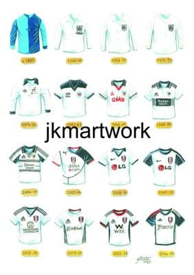 Hand Painted original of fulham shirts