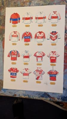 Hand Painted original of hull kr shirts