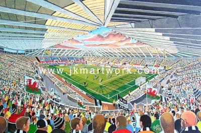 Hand Painted original of LIBERTY STADIUM