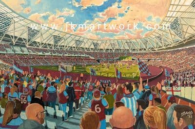 Hand Painted original of london stadium
