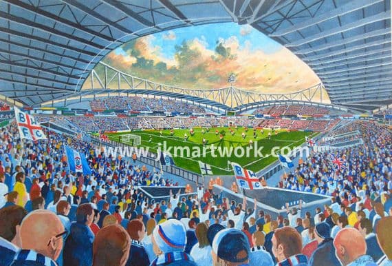 Hand Painted original of macron/reebok stadium