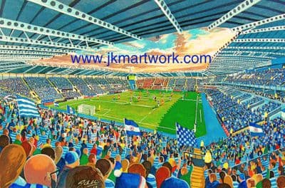 Hand Painted original of madejski stadium