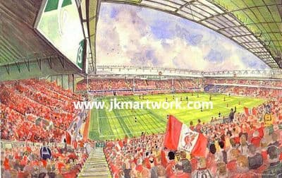 Hand Painted original of  NEW ANFIELD ROAD