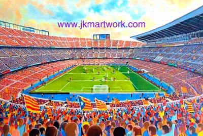 Hand Painted original of nou camp