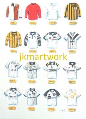 Hand Painted original of port vale shirts