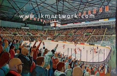 Hand Painted original of sheffield arena