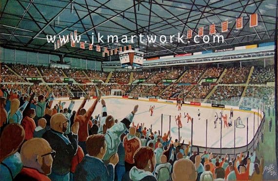 Hand Painted original of sheffield arena