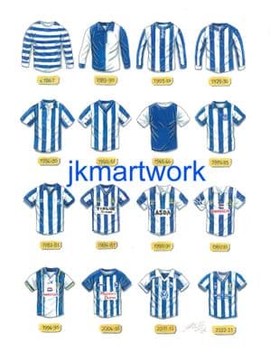 Hand Painted original of sheffield wednesday shirts
