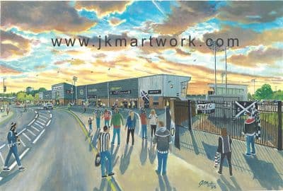Hand Painted original of st mirren park GTM