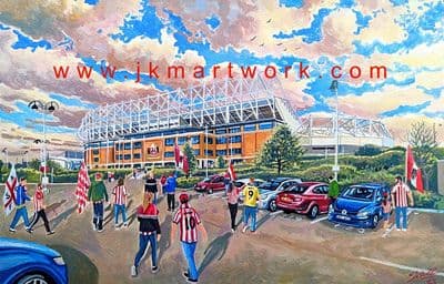 Hand Painted original of STADIUM OF LIGHT GTM