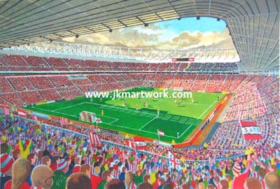 Hand Painted original of Sunderland AFC shirts