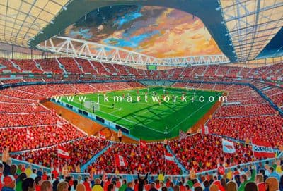 Hand Painted original of THE EMIRATES