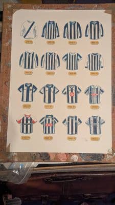 Hand Painted original of WBA shirts
