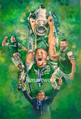 hibernian scottish cup winners 2016 a3 prints