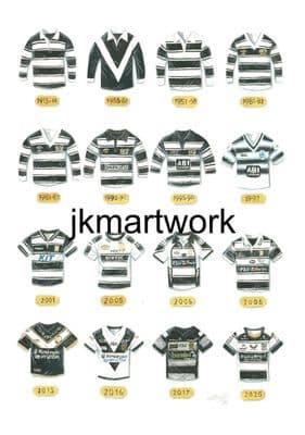 HULL FC shirts a3 size print