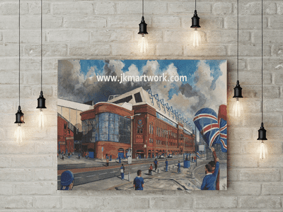 ibrox going to the match canvas a2size