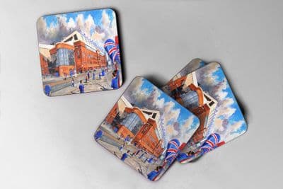 ibrox going to the match Coaster set of four