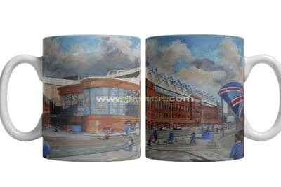 ibrox going to the match mug