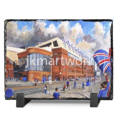 ibrox  park going to the match slate print