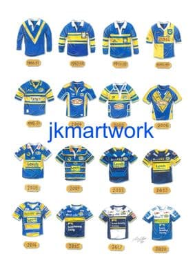 leeds rhinos shirts  a3 size print