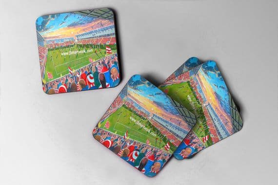 leigh sports village  Coaster set of four