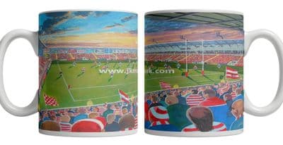 leigh sports village on matchday mug