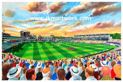lords cricket ground Print A3 Size