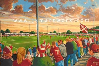 new central park on matchday print  a3 print