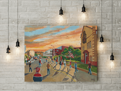 new tynecastle  going to the match canvas a2 size(