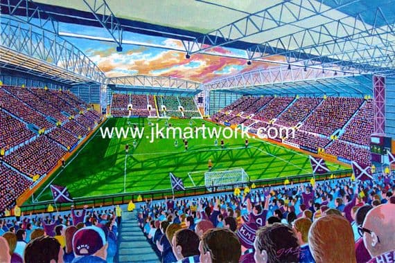 new tynecastle  park on matchday