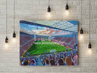 new tynecastle park on matchday canvas a3 size (1)