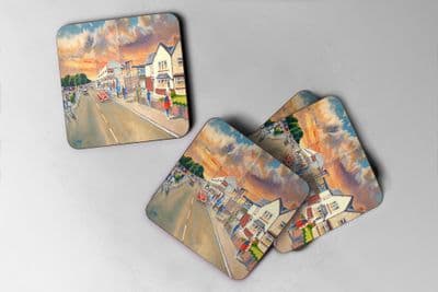 ninian park going to the match Coaster set of four