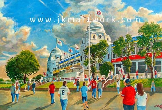 old Wembley going to the match print a3 size