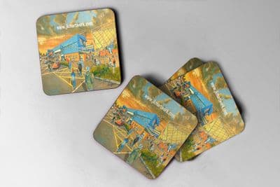 rugby park going to the match Coaster set of four