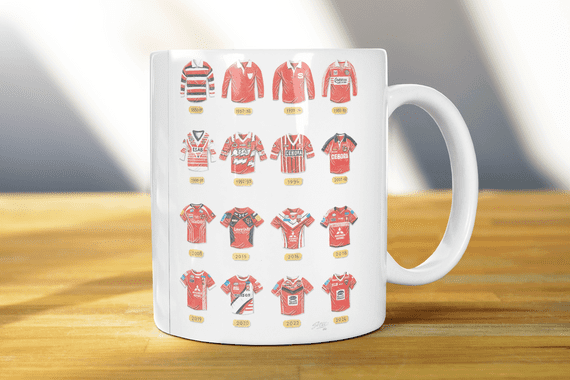 salford red devils shirts Mug