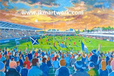 scotstoun stadium a3 size print