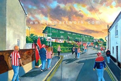 st james park  going to the match ,ecfc print